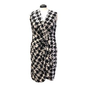 ▪️ANN KLEIN Midi Houndstooth Dress▪️